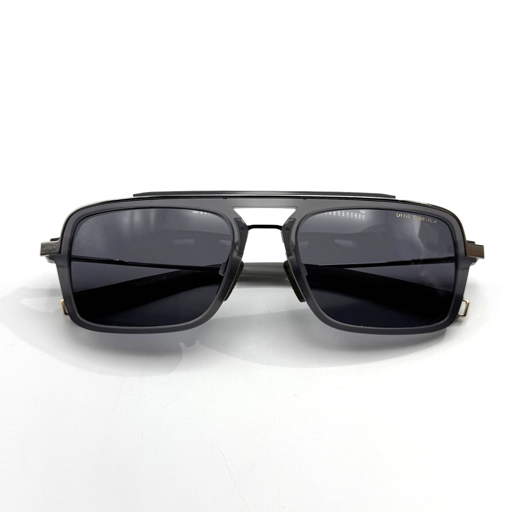 Dita Lancier Sunglasses LSA-404 Gray Pilot Gray Polarized Lens 56mm DLS404-56-03